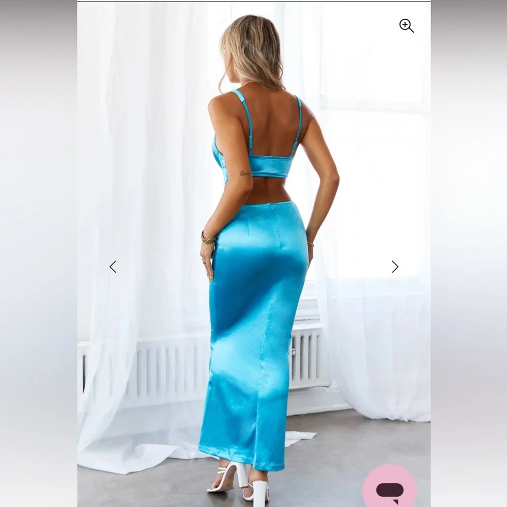 Beautiful Satin dress. BRAND NEW never worn! - Picture 2 of 4